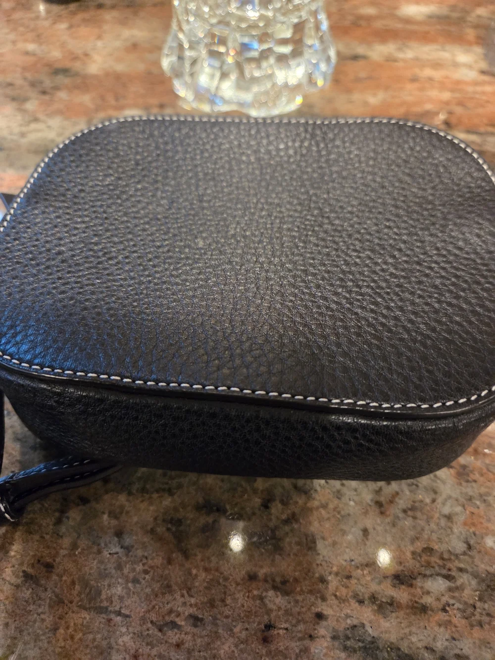 Tory Burch Black Leather Crossbody Bag with Card Holder